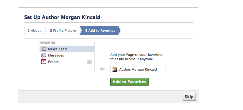 The last step in creating your author page is to add it to your favorite pages - photo 7