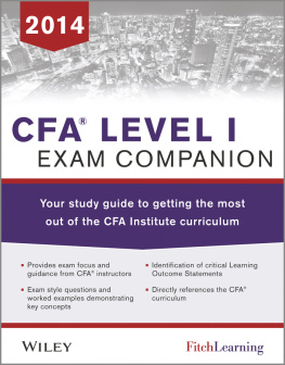 Fitch Learning CFA level I Exam Companion: The Fitch Learning/Wiley Study guide to getting the most out of the CFA Institute Curriculum