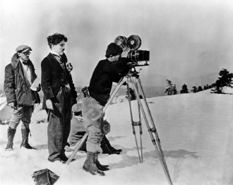 Eddie Manson Chaplin and Rollie Totheroh on location 1924 Roy Export Company - photo 1