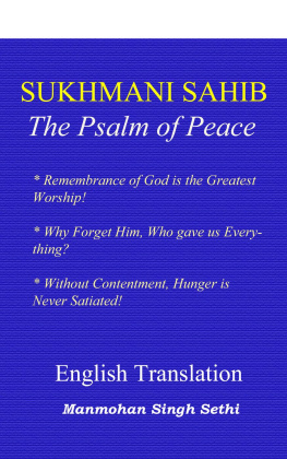 Manmohan Singh Sethi Sukhmani Sahib--English Translation