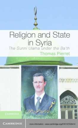 Thomas Pierret - Religion and State in Syria