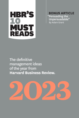 Harvard Business Review HBRs 10 Must Reads 2023