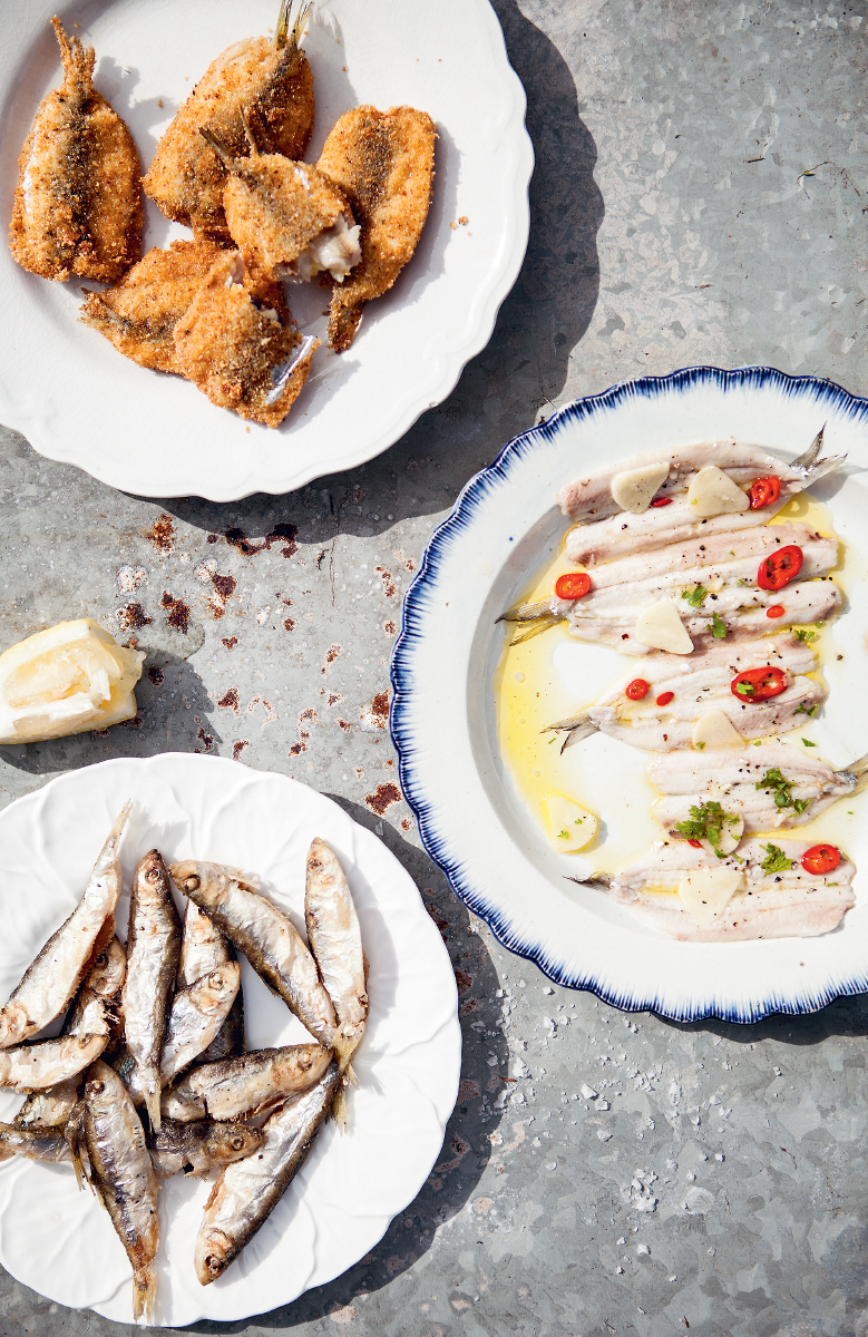 Clockwise from top Stuffed Anchovies Marinated Anchovies and Fried - photo 4