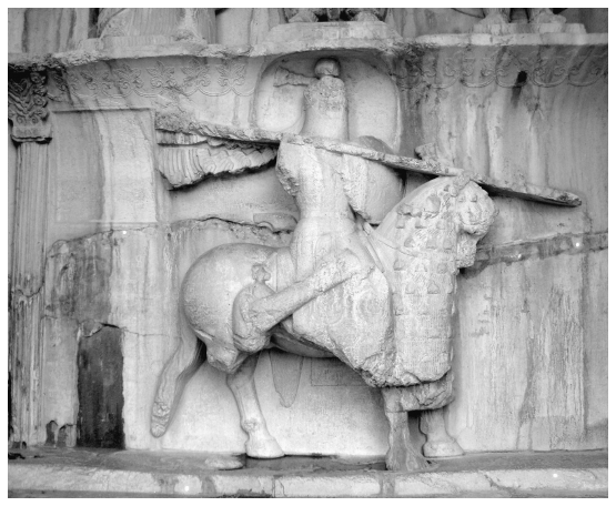 Unidentified Sasanian ruler depicted on horseback Note the panoply typical of - photo 2
