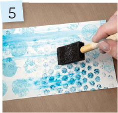 To create a watercolor effect drag a damp paper towel baby wipe or foam brush - photo 14