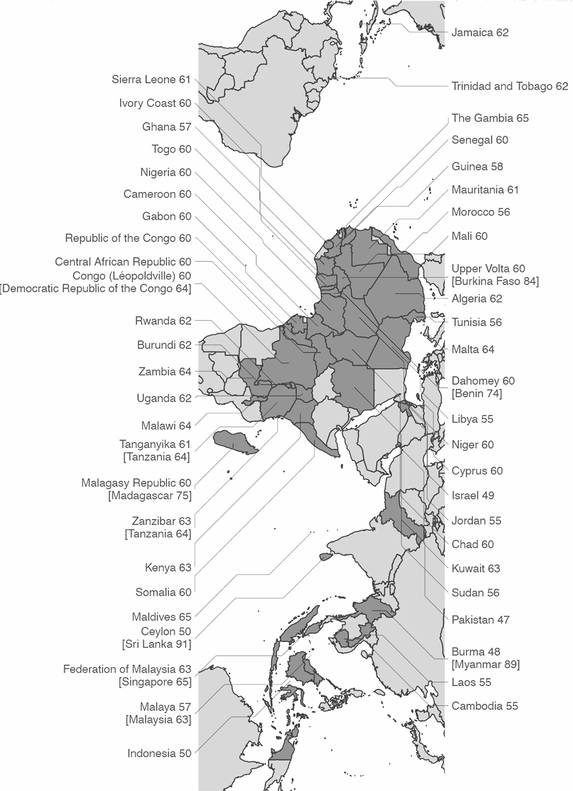 FIG 1 States Emerging from European Rule Admitted to the UN Between 1945 and - photo 4