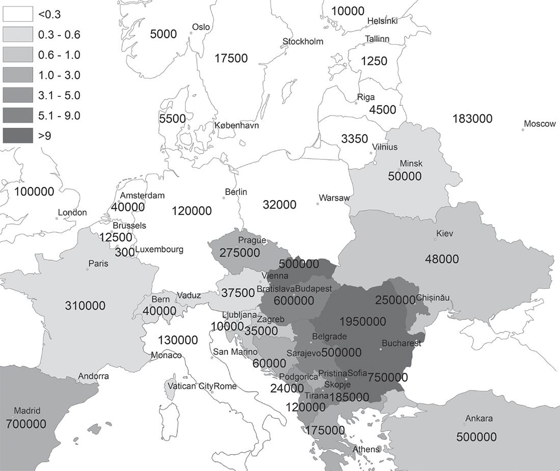 Fig 1 Estimated percentage share of Roma in total population by country and - photo 2