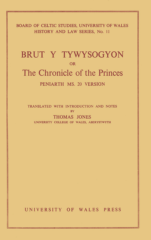 BRUT Y TYWYSOGYON BRUT Y TYWYSOGYON OR The Chronicle of the Princes PENIARTH - photo 1