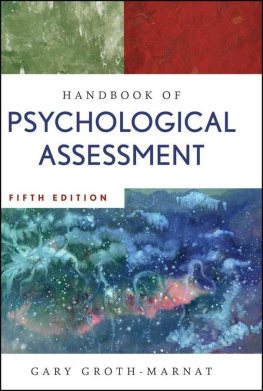 Gary Groth-Marnat Handbook of Psychological Assessment 5th Edition