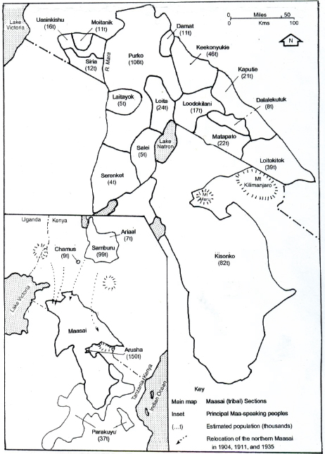 Map The Maasai and Maa-speaking Peoples in 1977 The present work arose - photo 3