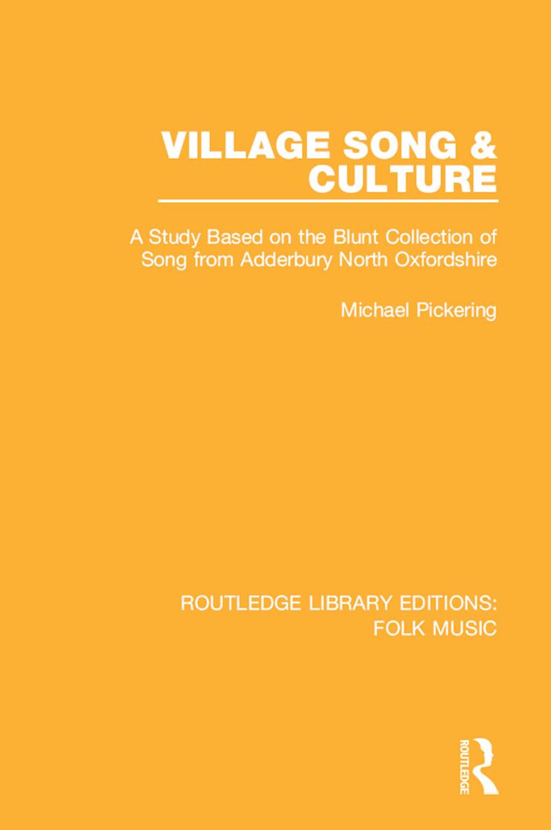 ROUTLEDGE LIBRARY EDITIONS FOLK MUSIC Volume 7 VILLAGE SONG CULTURE - photo 1