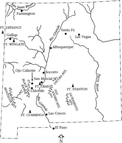 CAPTAIN JACKS NEW MEXICO ILLUSTRATIONS Map Captain Jack Crawford 1879 - photo 2