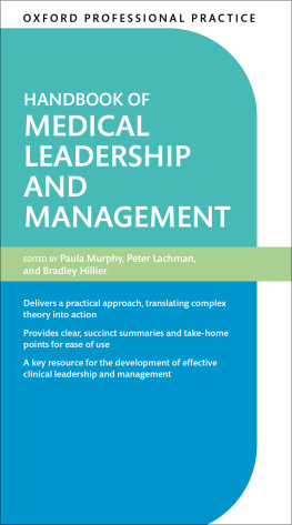 Paula Murphy - Handbook of Medical Leadership and Management