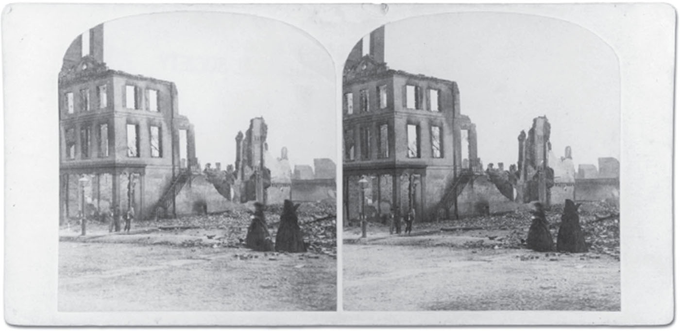 Women and ruins 1865 Stereocard Previous studies of Richmond during the war - photo 7