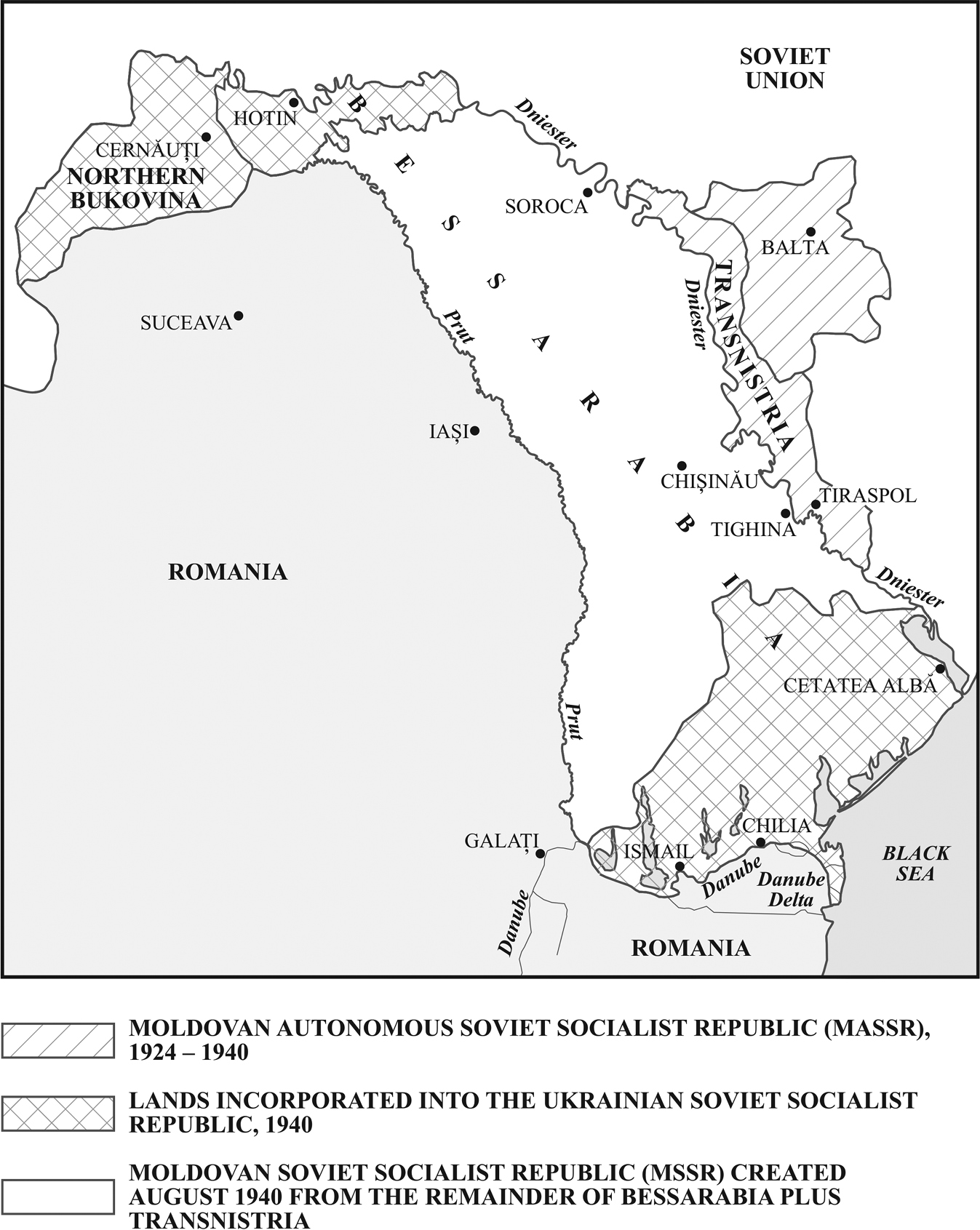 Map 4 The Creation of the MSSR 1940 Map 5 The Republic of Moldova Today - photo 6