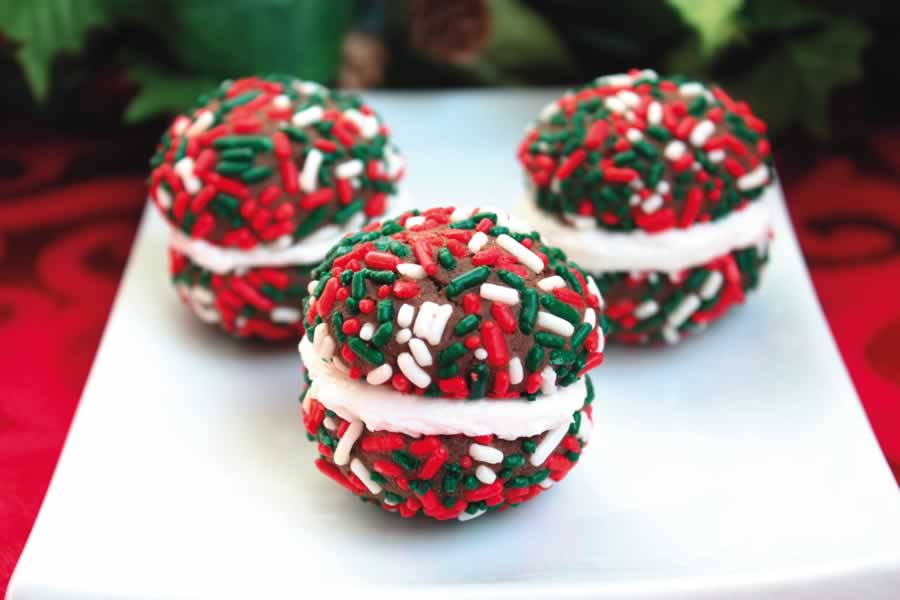 These cute cookies look like donut holes cut in half and filled with delicious - photo 4