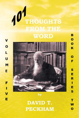 David T. Peckham 101 Thoughts from the Word: Volume Five