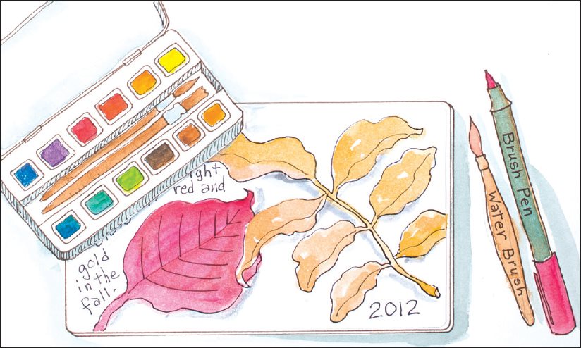 Use watercolors and a brush to add color to your sketch Vary the amount of - photo 10