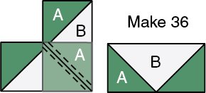 Figure 2 Lay out one C square four A-B units and four D squares into three - photo 10