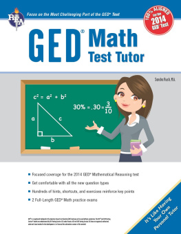 Sandra Rush - GED® Math Test Tutor, For the New 2014 GED® Test