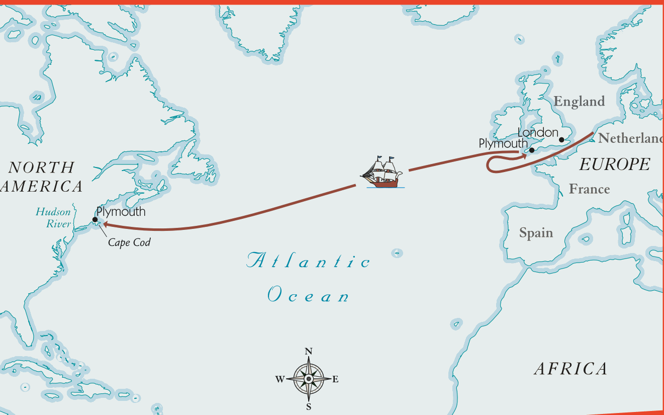 The route of the Mayflower across the Atlantic Ocean On September 6 1620 - photo 11