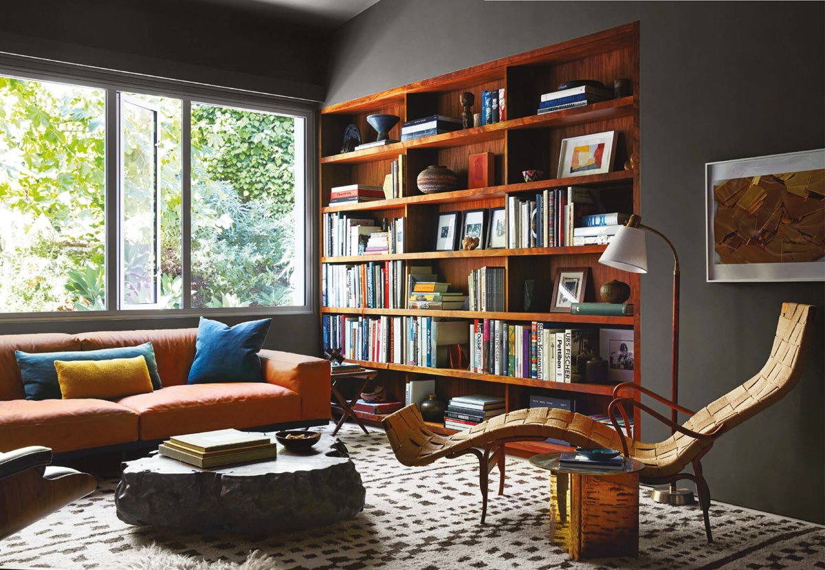 Black walnut shelving was built into the wall rather than on top of it Paint - photo 8