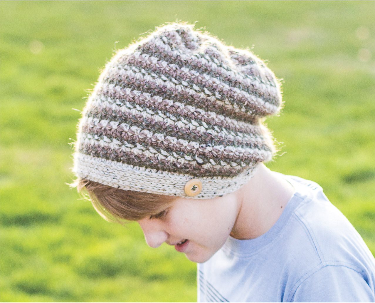 T weed yarns give an amazing rustic yet refined feel to this cozy slouch - photo 10