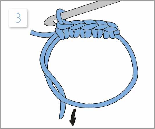 Work the stitches around the loop according to the instructions our example - photo 10