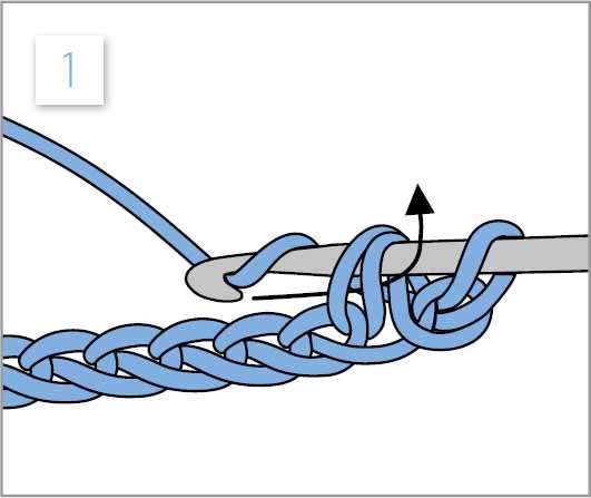 Insert hook in both parts of the stitch and draw yarn through wind over hook - photo 12