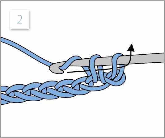 You should now have two loops on the hook Draw yarn through again and through - photo 13