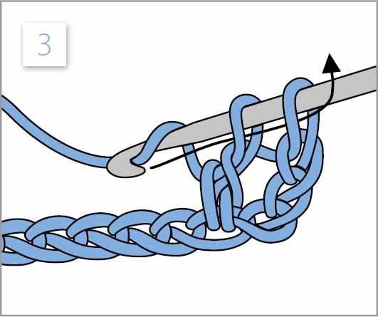 Draw yarn through again and through the two remaining loops on the hook - photo 18