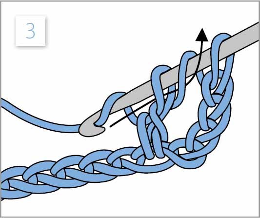 You will now have three loops on the hook Yarn over hook again Draw this loop - photo 21