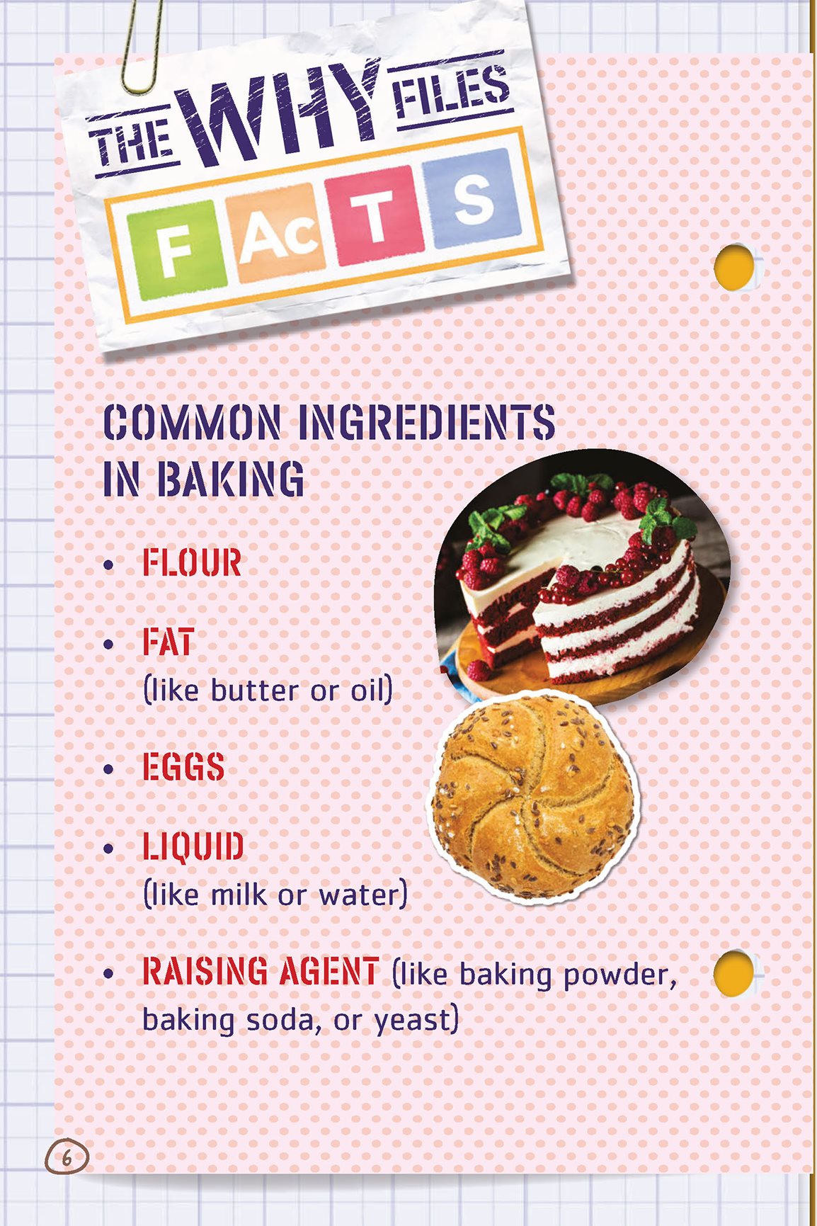 COMMON INGREDIENTS IN BAKING FLOUR FAT like butter or oil EGGS LIQUID like - photo 12