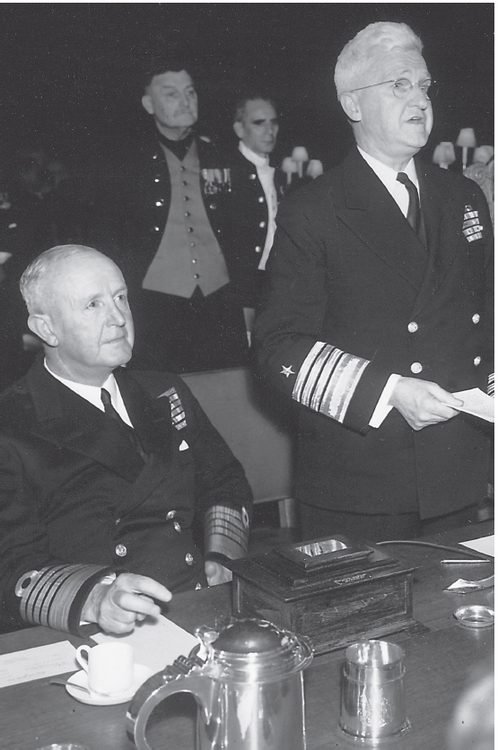 Admiral of the Fleet Sir Andrew Cunningham listening to Admiral Harold R - photo 2