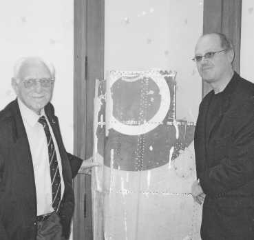 Frank receiving part of the wing of his plane in a ceremony at Croissanville in - photo 22