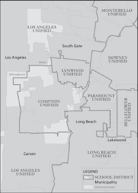 Figure 2 The borders of Compton Unified and its surrounding school districts - photo 3