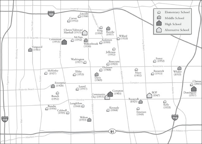 Figure 3 Compton Unified School District schools with the year of their - photo 4