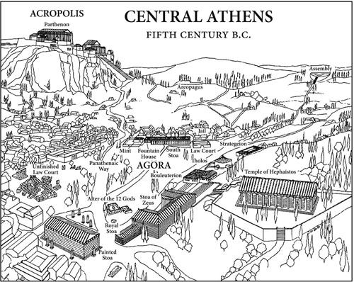 At the centre of Athens lay the Agora situated mid-way between the Acropolis - photo 4