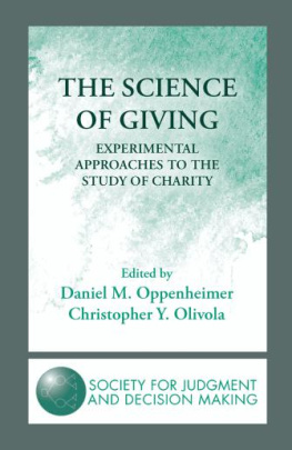 Daniel M. Oppenheimer (ed.) - The Science of Giving: Experimental Approaches to the Study of Charity