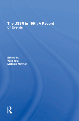 Vera Tolz - The Ussr In 1991: A Record Of Events