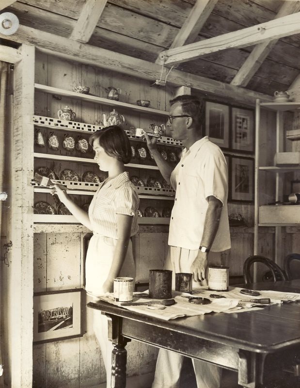 Frank B Gilbreth Jr and his daughter Betsy paint the dining room of the Shoe - photo 9