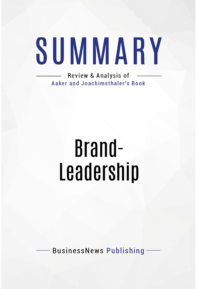 Book Presentation Brand Leadership by David Aaker and Erich Joachimsthaler - photo 2