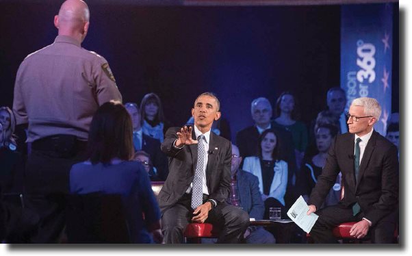 President Barack Obama discusses the epidemic of gun violence in America with - photo 3