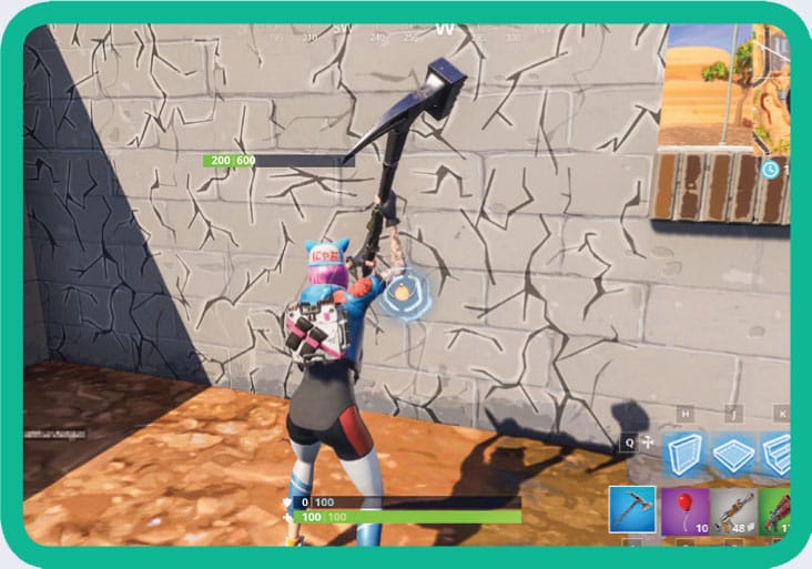 When swinging your pickaxe at an object a neon circle will appear Aim your - photo 10