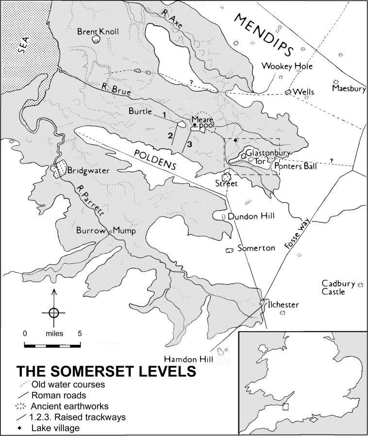 The Somerset Levels This map locates Glastonbury in Britain and shows - photo 1