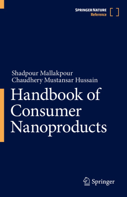 Shadpour Mallakpour Handbook of Consumer Nanoproducts