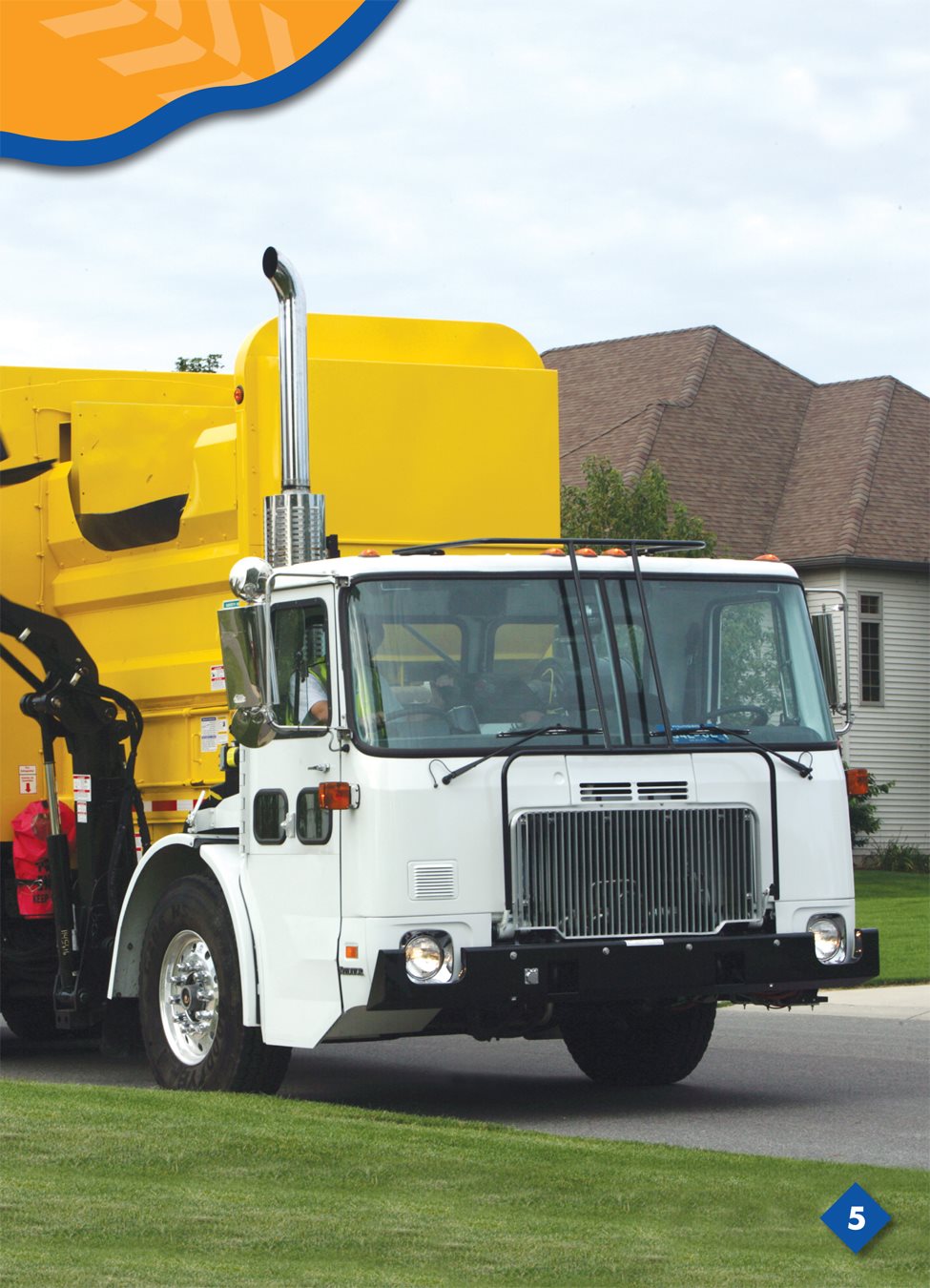 Workers empty garbage cans into garbage trucks - photo 6