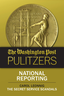 Carol Leonnig - The Washington Post Pulitzers: Carol Leonnig, National Reporting