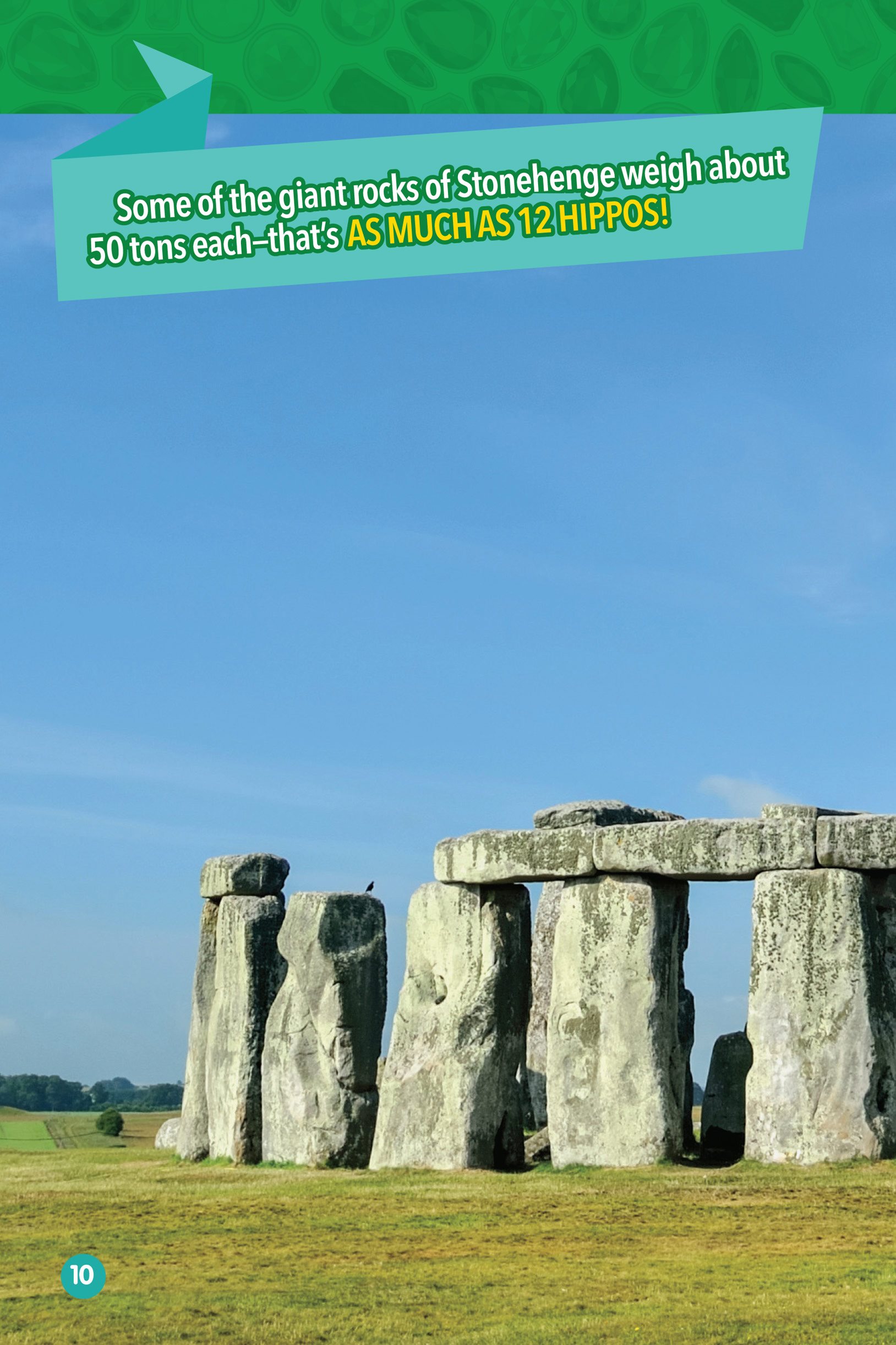 Some of the giant rocks of Stonehenge weigh about 50 tons eachthats AS MUCH AS - photo 12