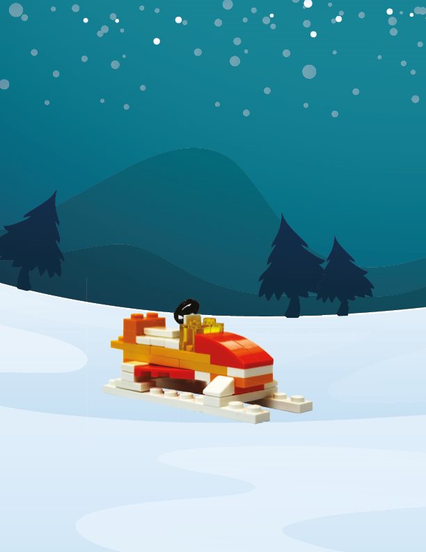 Winter Wonderland Build a Blue Snowmobile 3x 2x 1x 2x - photo 25